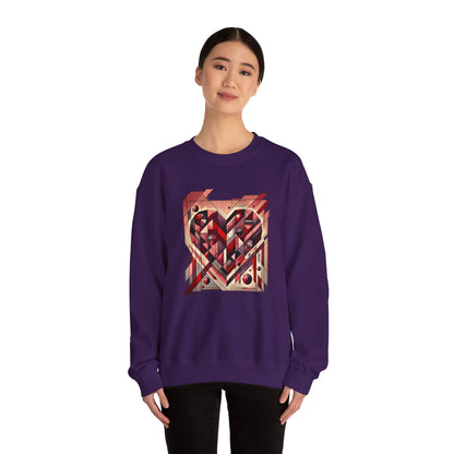 Cubist Heart Sweatshirt – Modern Art Valentine's Day Pullover