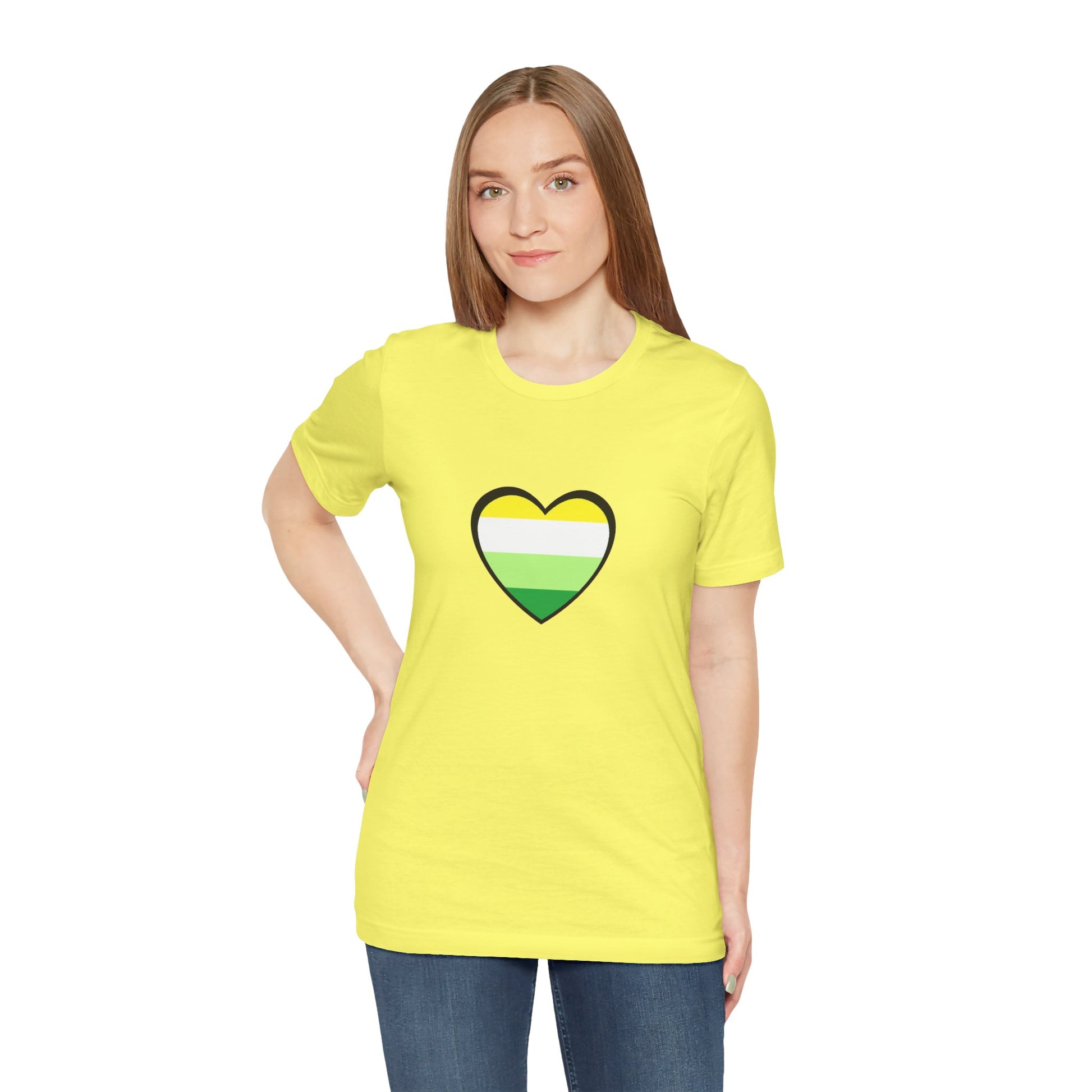 Gender Neutral Pride Flag Heart T-Shirt – Unisex LGBTQ+ Graphic Tee - WhimSpin - https://whimspin.com