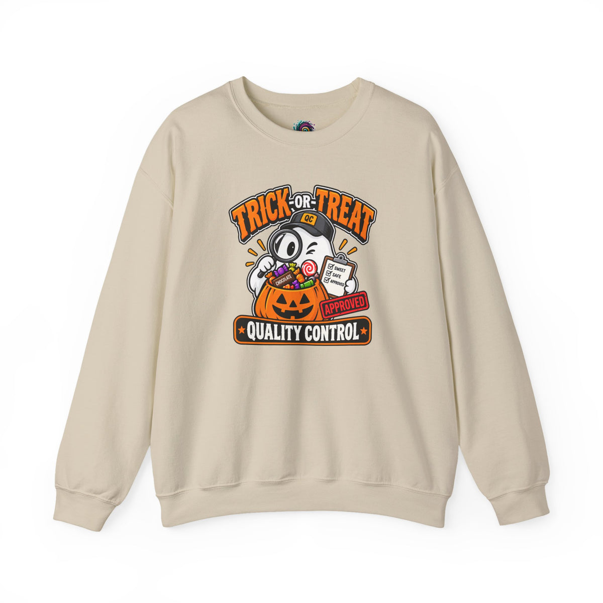 Trick-or-Treat Quality Control Sweatshirt – Funny Halloween Cozy Top