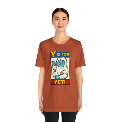 Y Is for Yeti T-Shirt – Cute Winter Monster Tee from the Monster Alphabet Series
