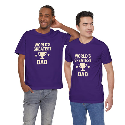 World’s Greatest Dad Gift Tee – Trophy Graphic Father’s Day Shirt