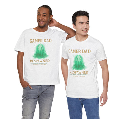 Gamer Dad Respawned T-Shirt – Funny New Fatherhood Gaming Tee