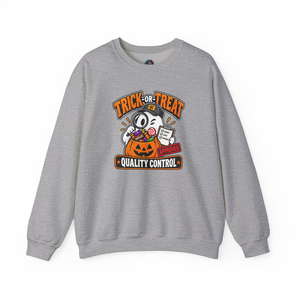 Trick-or-Treat Quality Control Sweatshirt – Funny Halloween Cozy Top
