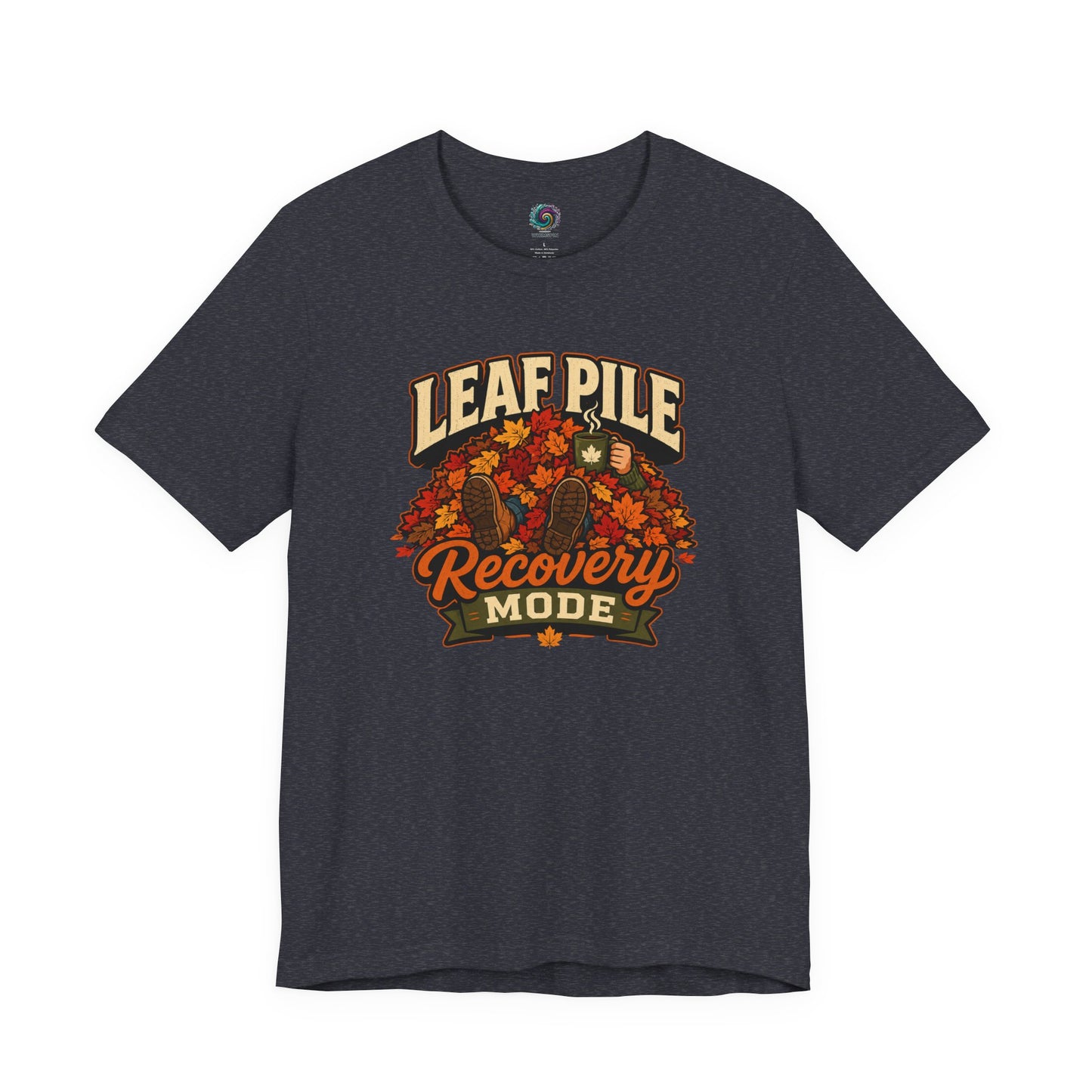 Leaf Pile Recovery Mode T-Shirt – Funny Fall Leaves Tee