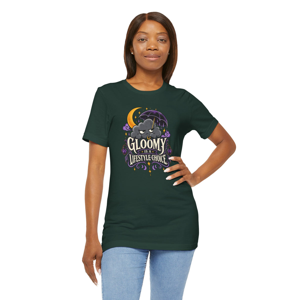 Gloomy Is a Lifestyle Choice T-Shirt – Funny Goth Halloween Tee