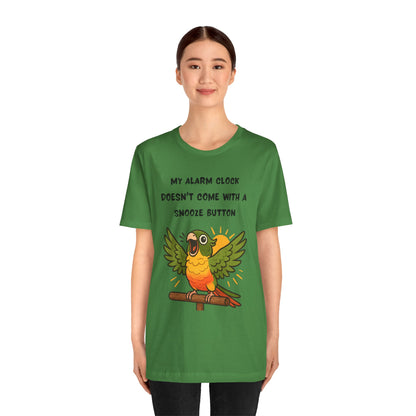 Funny Parrot Tee | Cute Animal Graphic T-Shirt, My Alarm Clock Doesn't Come With a Snooze Button, Gift for Bird Lovers, Humorous [...]