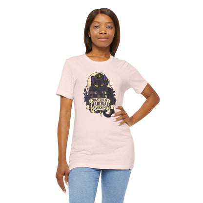 Creature of Habitual Darkness T-Shirt – Black Cat Goth Tee