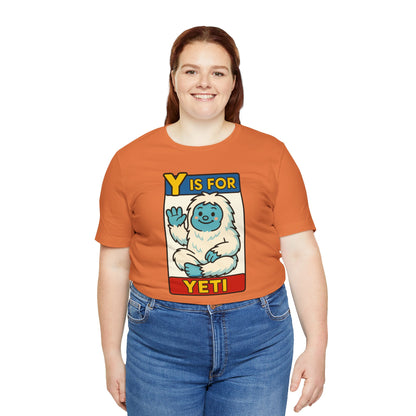 Y Is for Yeti T-Shirt – Cute Winter Monster Tee from the Monster Alphabet Series