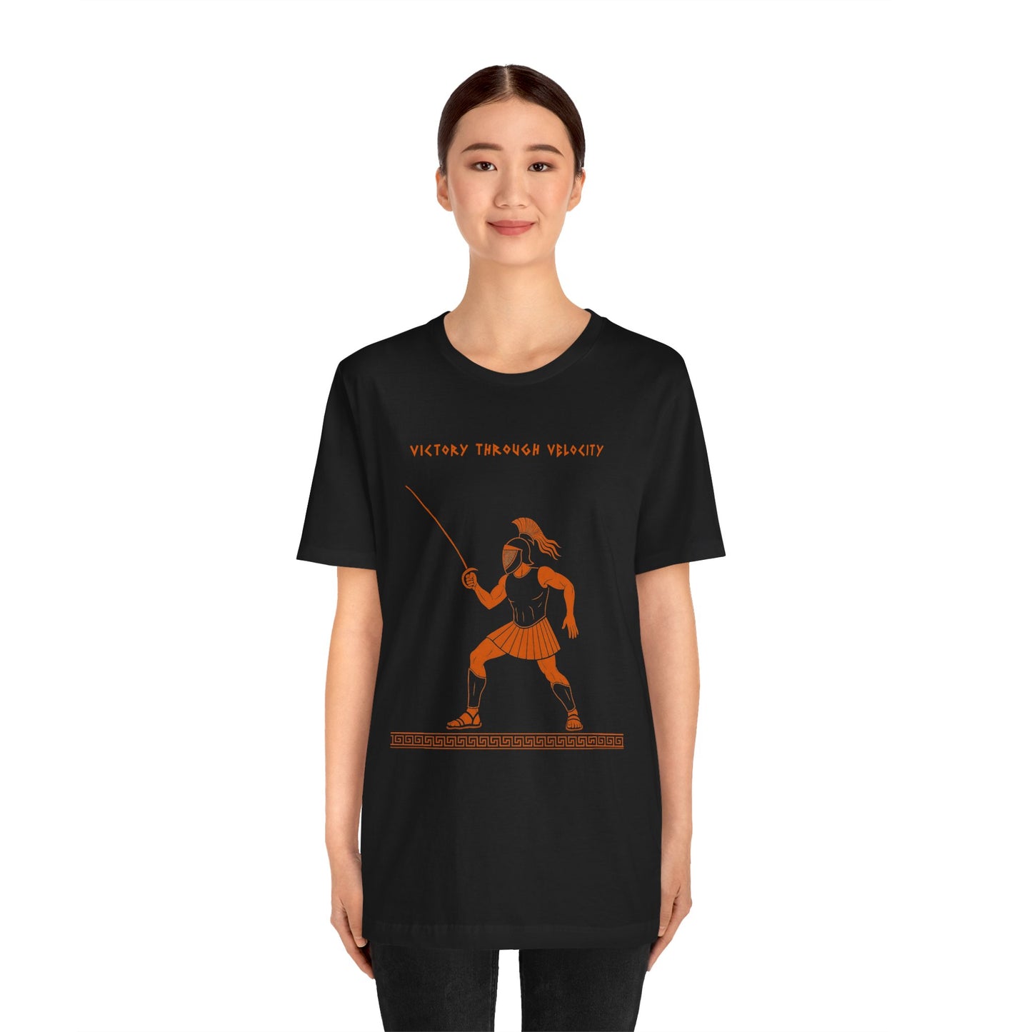 “Victory Through Velocity” Ares Fencing Saber T-Shirt
