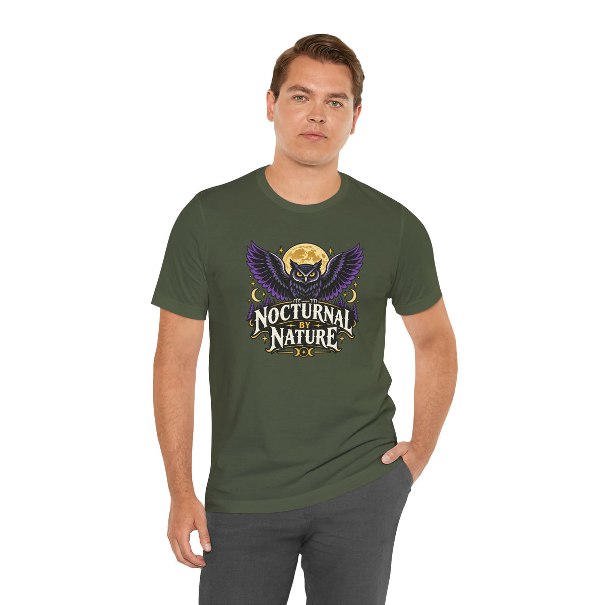 Nocturnal by Nature T-Shirt – Moonlit Owl Graphic Tee