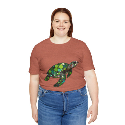 Geometric Sea Turtle T-Shirt – Eco Ocean Vibes Graphic Tee - WhimSpin - https://whimspin.com