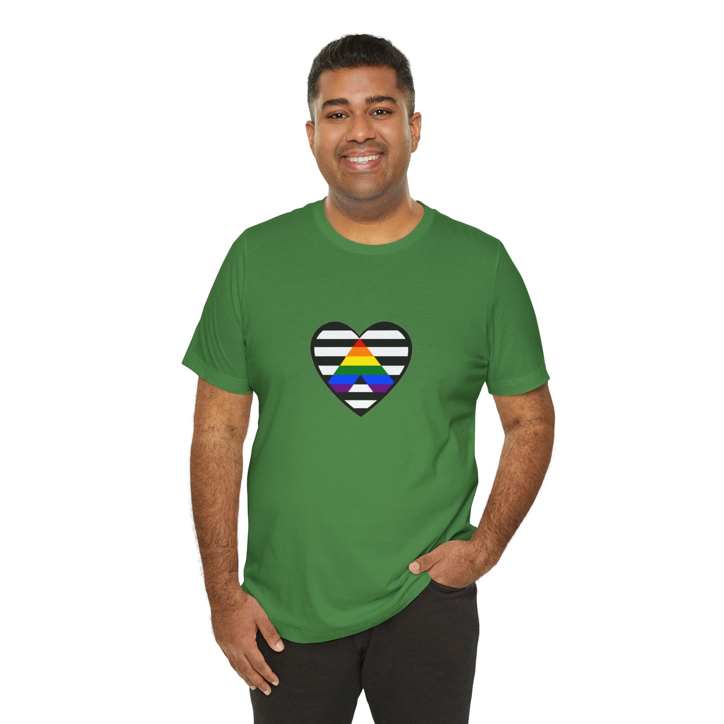 Ally Pride Flag Heart T-Shirt – Subtle LGBTQ+ Support Tee