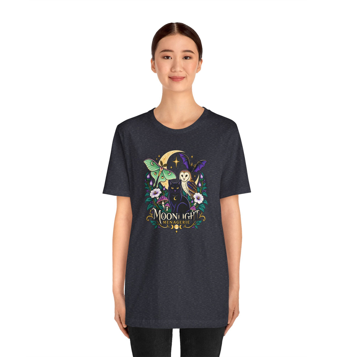 Moonlight Menagerie T-Shirt – Witchy Nocturnal Animals Tee