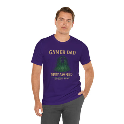 Gamer Dad Respawned T-Shirt – Funny New Fatherhood Gaming Tee