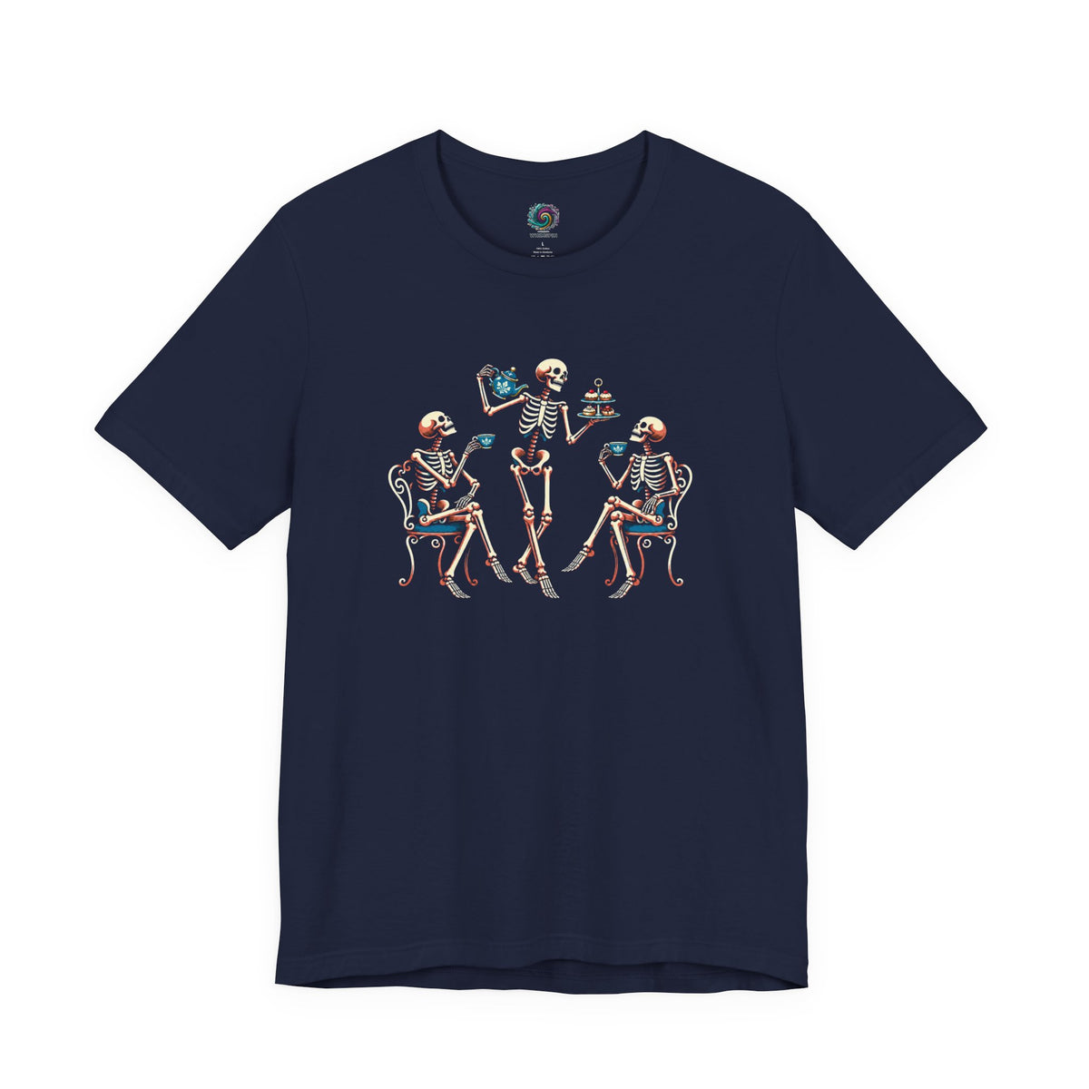 Skeleton Tea Party T-Shirt – Vintage Halloween Skeleton Tee