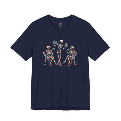 Skeleton Tea Party T-Shirt – Vintage Halloween Skeleton Tee