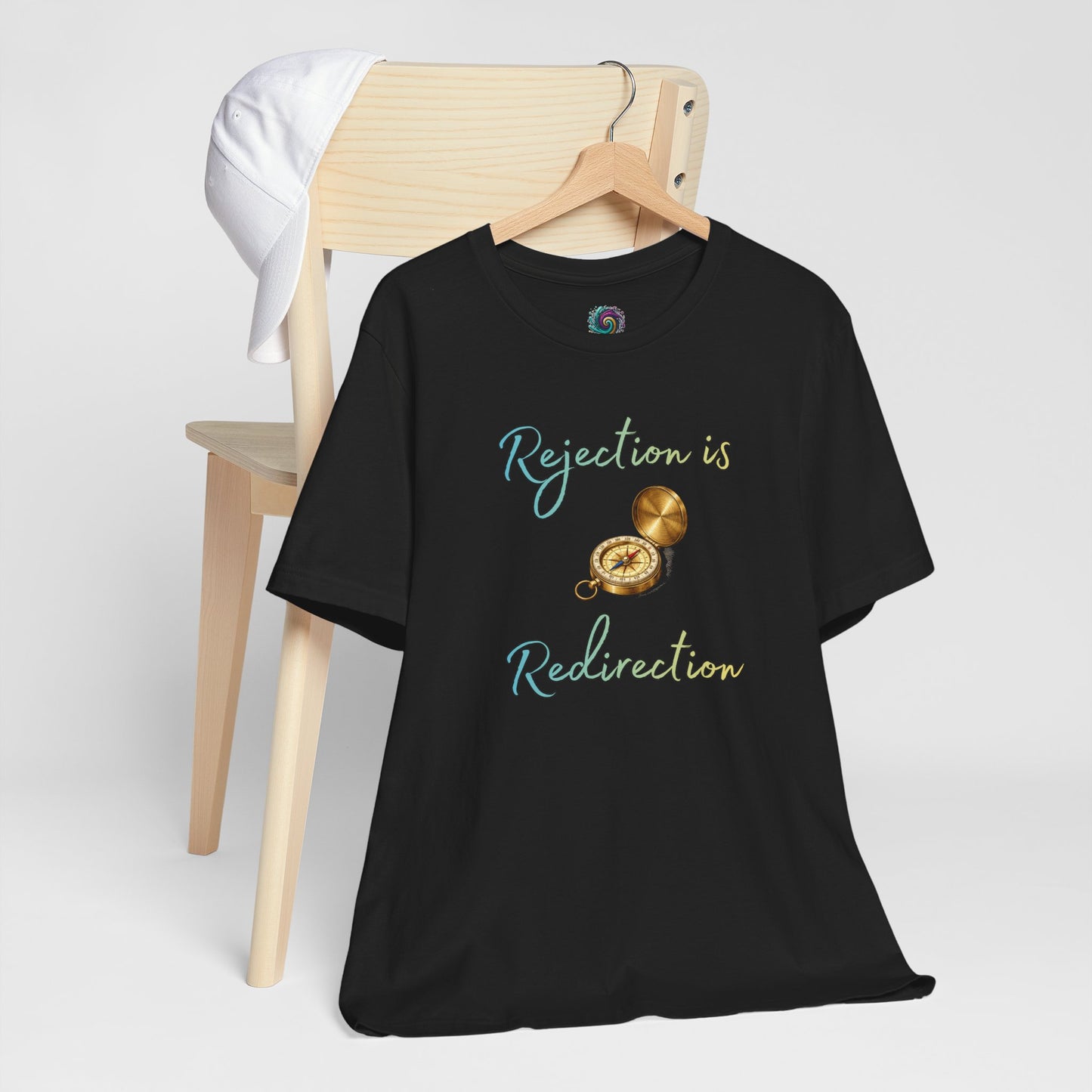 Rejection Is Redirection T-Shirt – Motivational Compass Quote Tee
