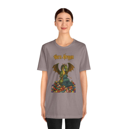 Yarn Dragon T-Shirt – Funny Knitting Dragon Shirt for Yarn Lovers