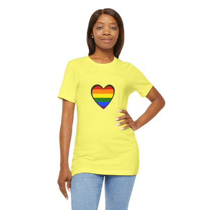 Pride Heart Flag T-Shirt – Rainbow Heart LGBTQ+ Equality Tee