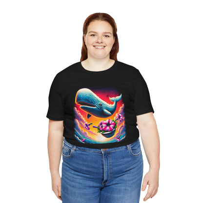 "Oh No, Not Again" Petunias and Whale Funny TShirt – Unisex Tee