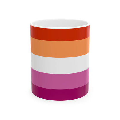 Lesbian Pride Flag Mug – Sapphic Identity LGBTQ+ Ceramic Cup