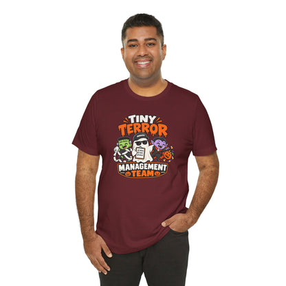 Tiny Terror Management Team T-Shirt – Funny Halloween Parent Tee