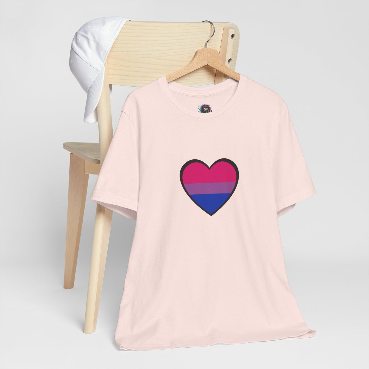 Bisexual Pride Flag T-Shirt – LGBTQ+ Heart Graphic Tee | WhimSpin
