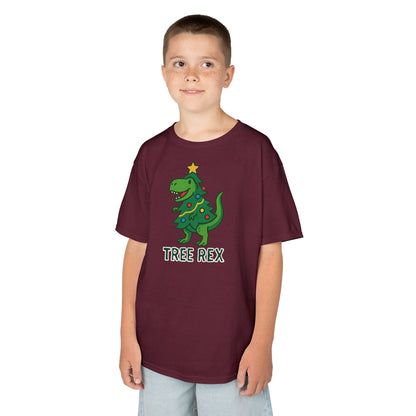 Tree Rex Kids’ Christmas T-Shirt – Cute Dino Holiday Tee