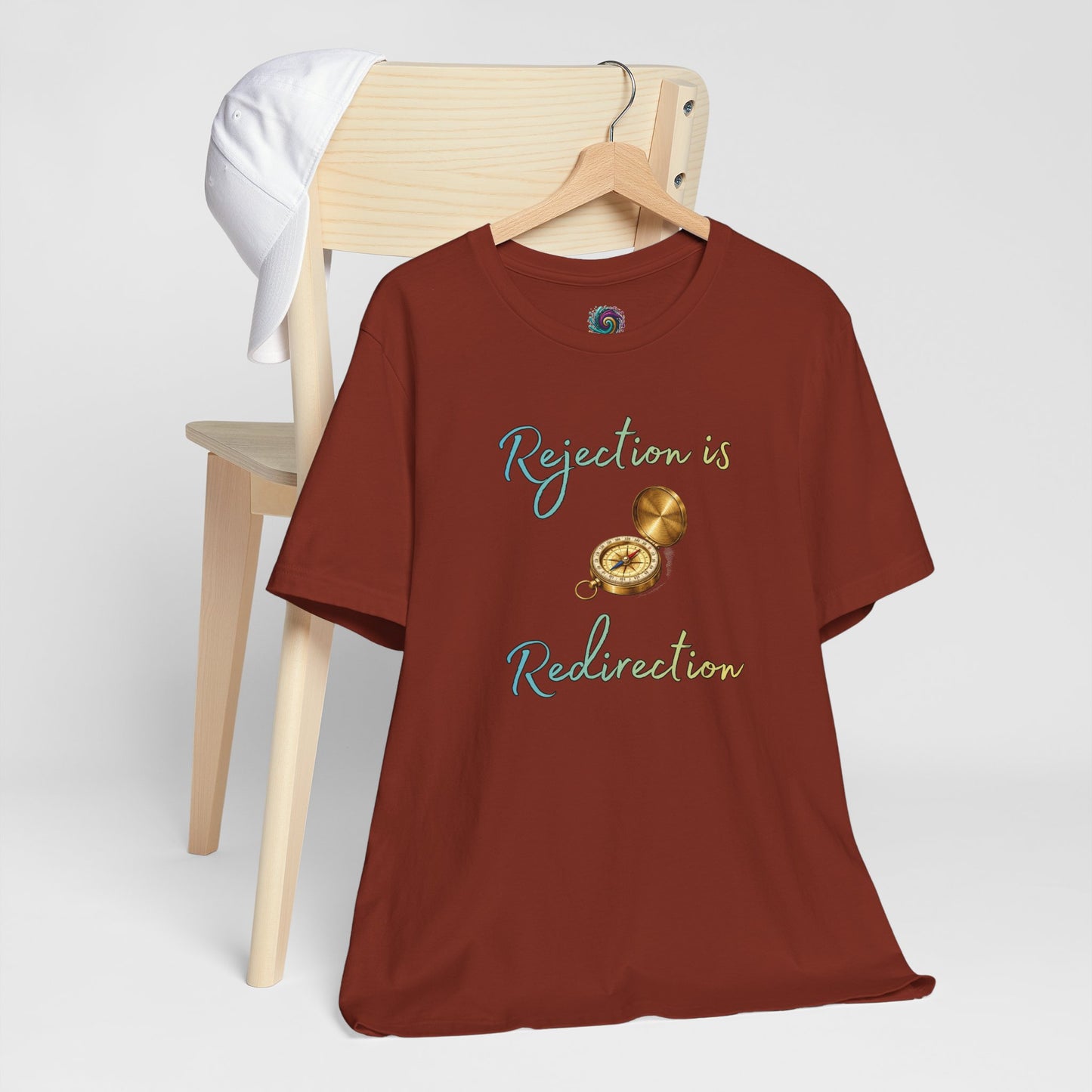 Rejection Is Redirection T-Shirt – Motivational Compass Quote Tee