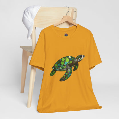 Geometric Sea Turtle T-Shirt – Eco Ocean Vibes Graphic Tee - WhimSpin - https://whimspin.com