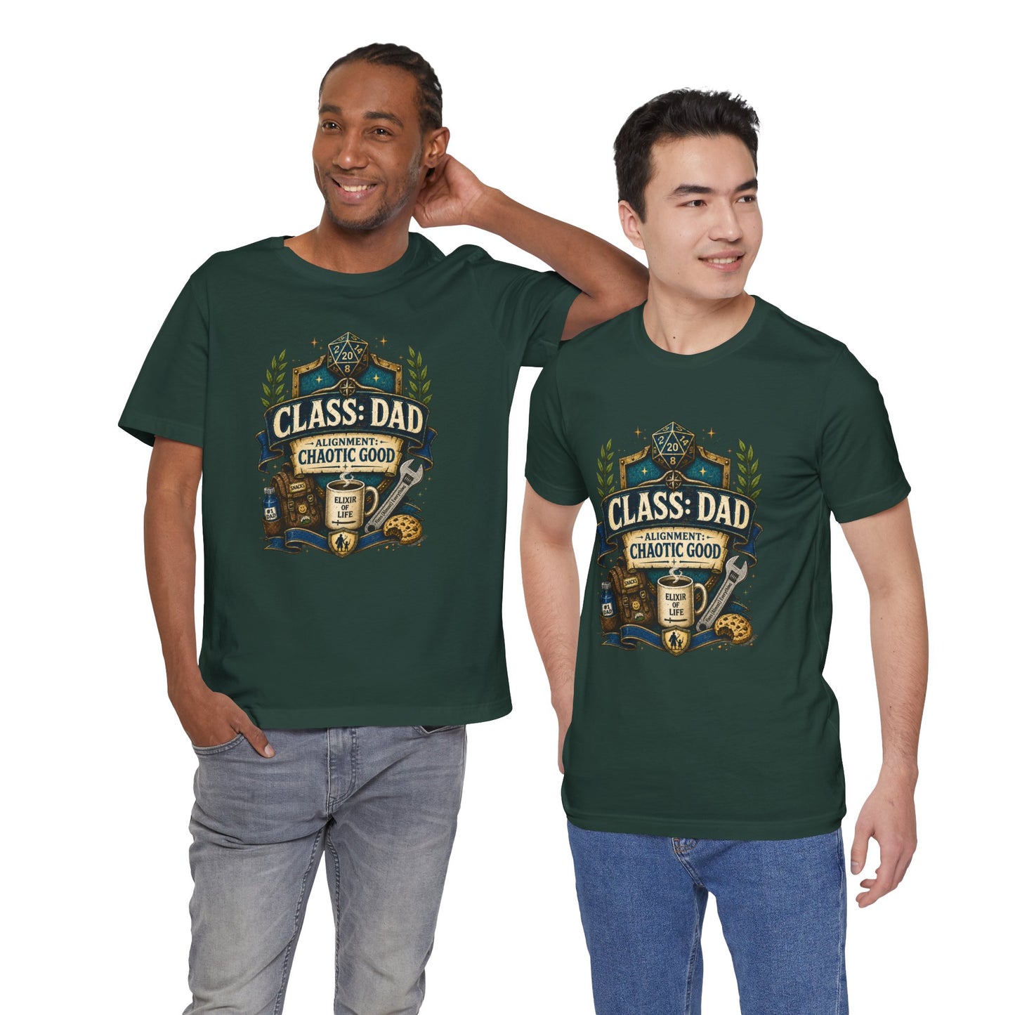 Chaotic Good Dad T-Shirt – RPG Gamer Dad Graphic Tee