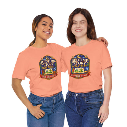 Bedtime Story Department T-Shirt – Read-Aloud Parent Tee