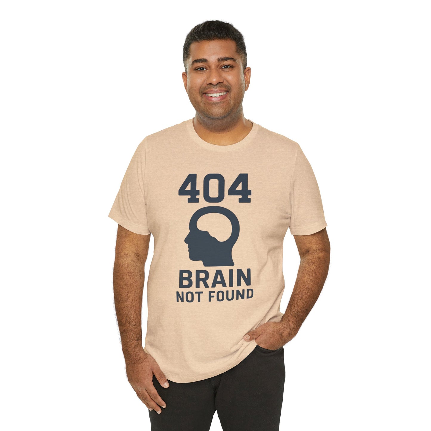 404 Brain Not Found T-Shirt – Techie Humor for Nerds & Geeks