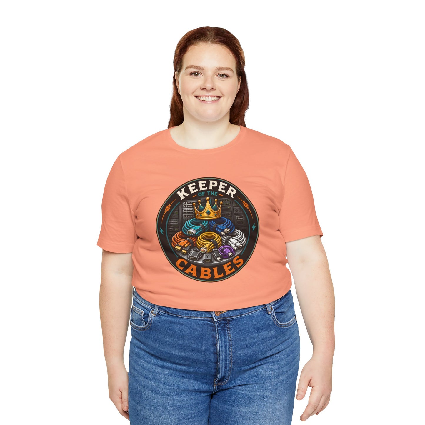 Keeper of the Cables T-Shirt – Funny Tech Dad Cable Tee