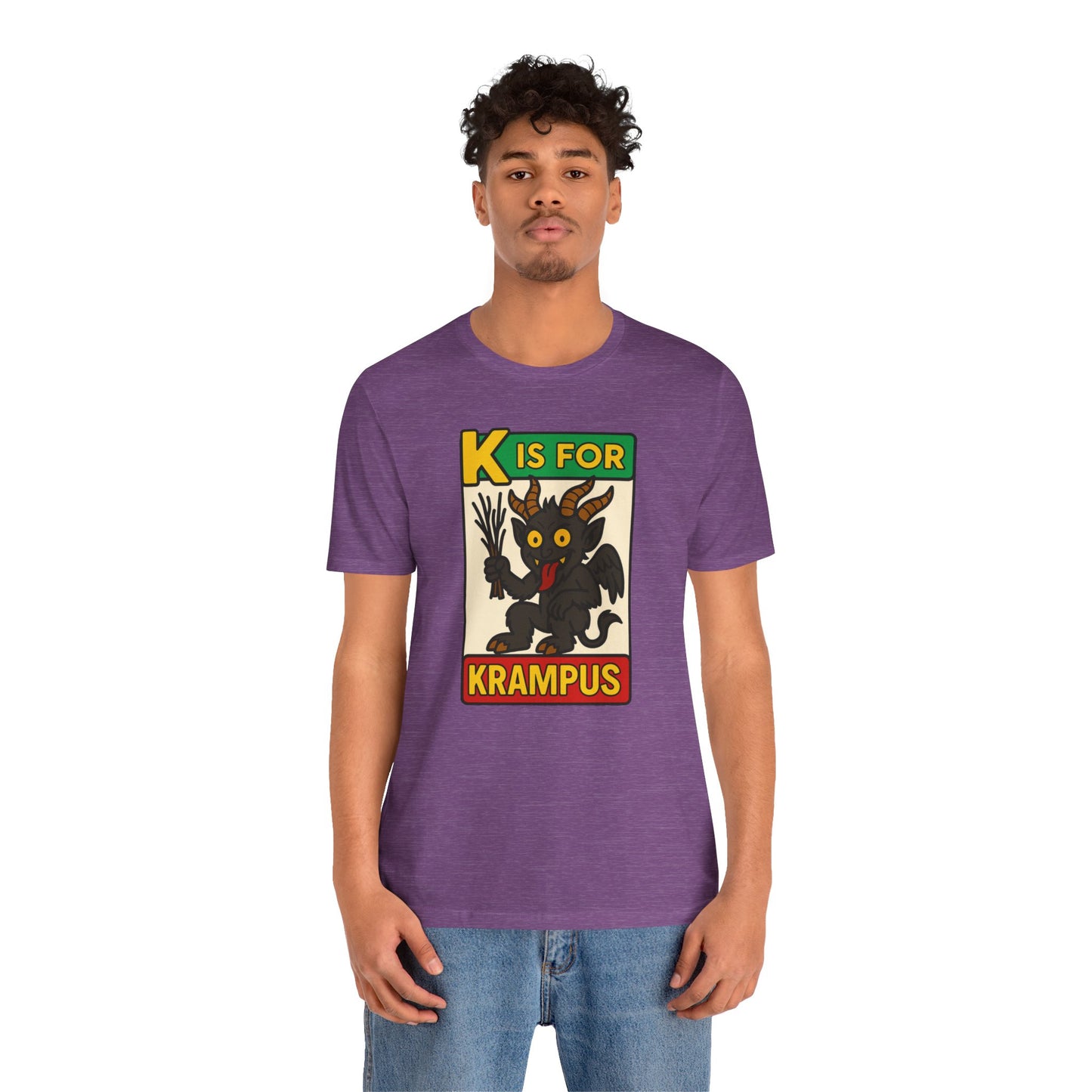 Krampus Alphabet Tee - "K is for Krampus" Holiday Graphic T-Shirt
