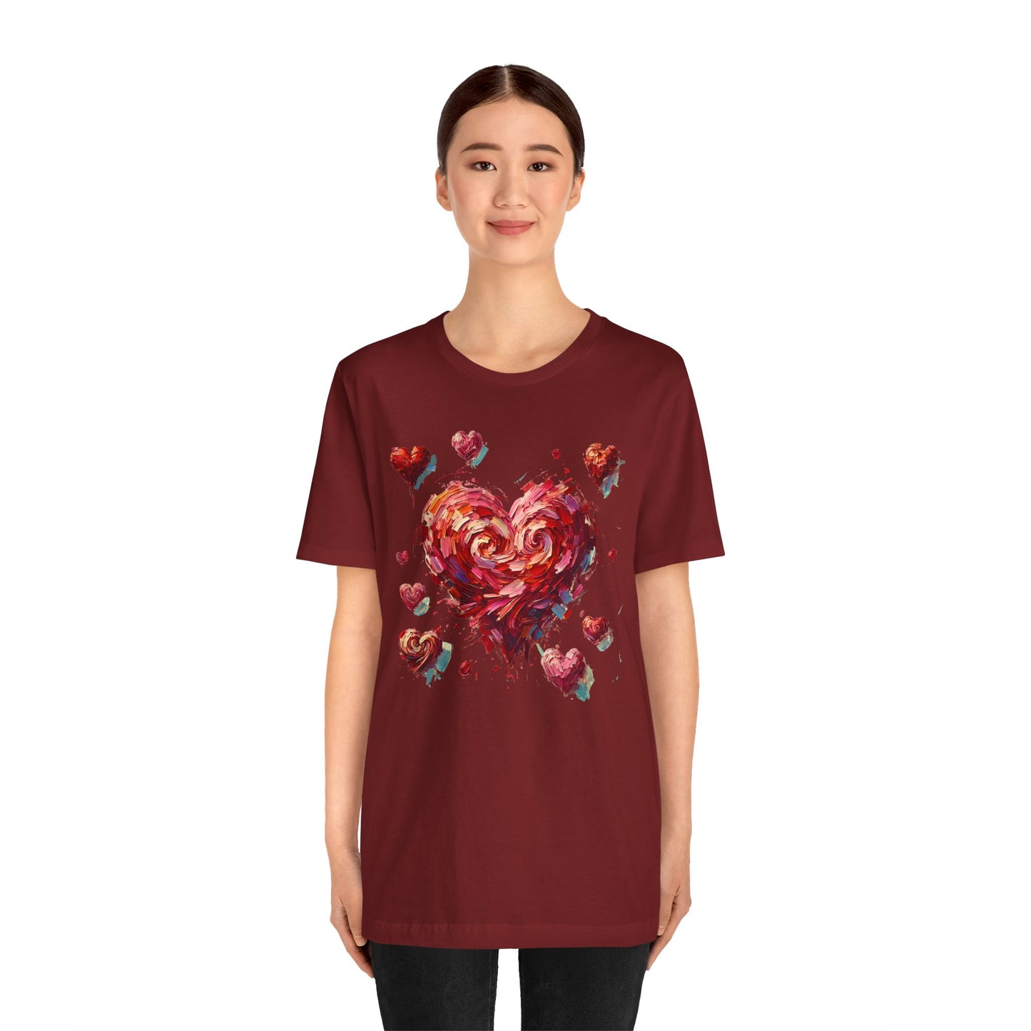 Impressionistic Heart T-Shirt – Artistic Valentine's Day Tee