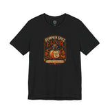 Black crew-neck T-shirt with Pumpkin Spice Elixir front graphic