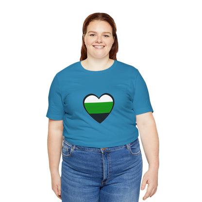 Neutrois Pride Flag Heart T-Shirt – Minimalist Gender Identity Tee