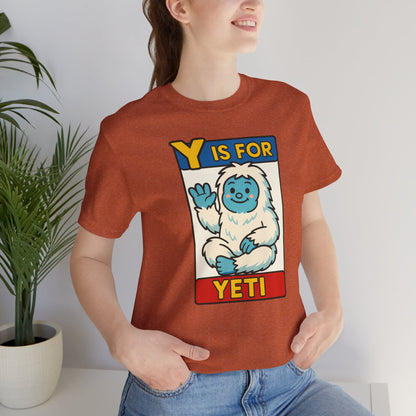 Y Is for Yeti T-Shirt – Cute Winter Monster Tee from the Monster Alphabet Series