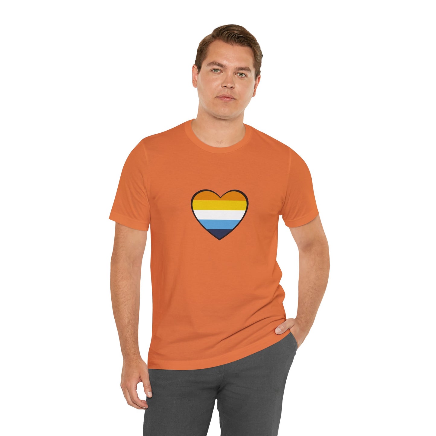 AroAce Flag Heart T-Shirt – Unisex LGBTQ+ Graphic Tee