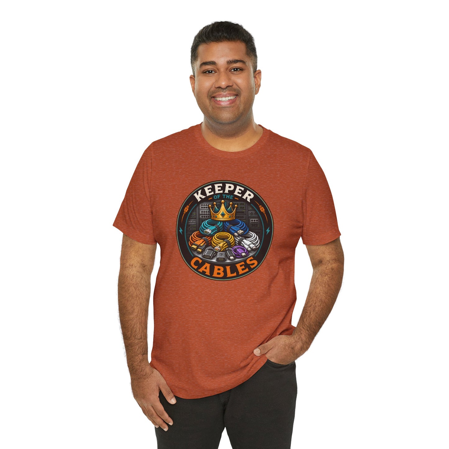 Keeper of the Cables T-Shirt – Funny Tech Dad Cable Tee