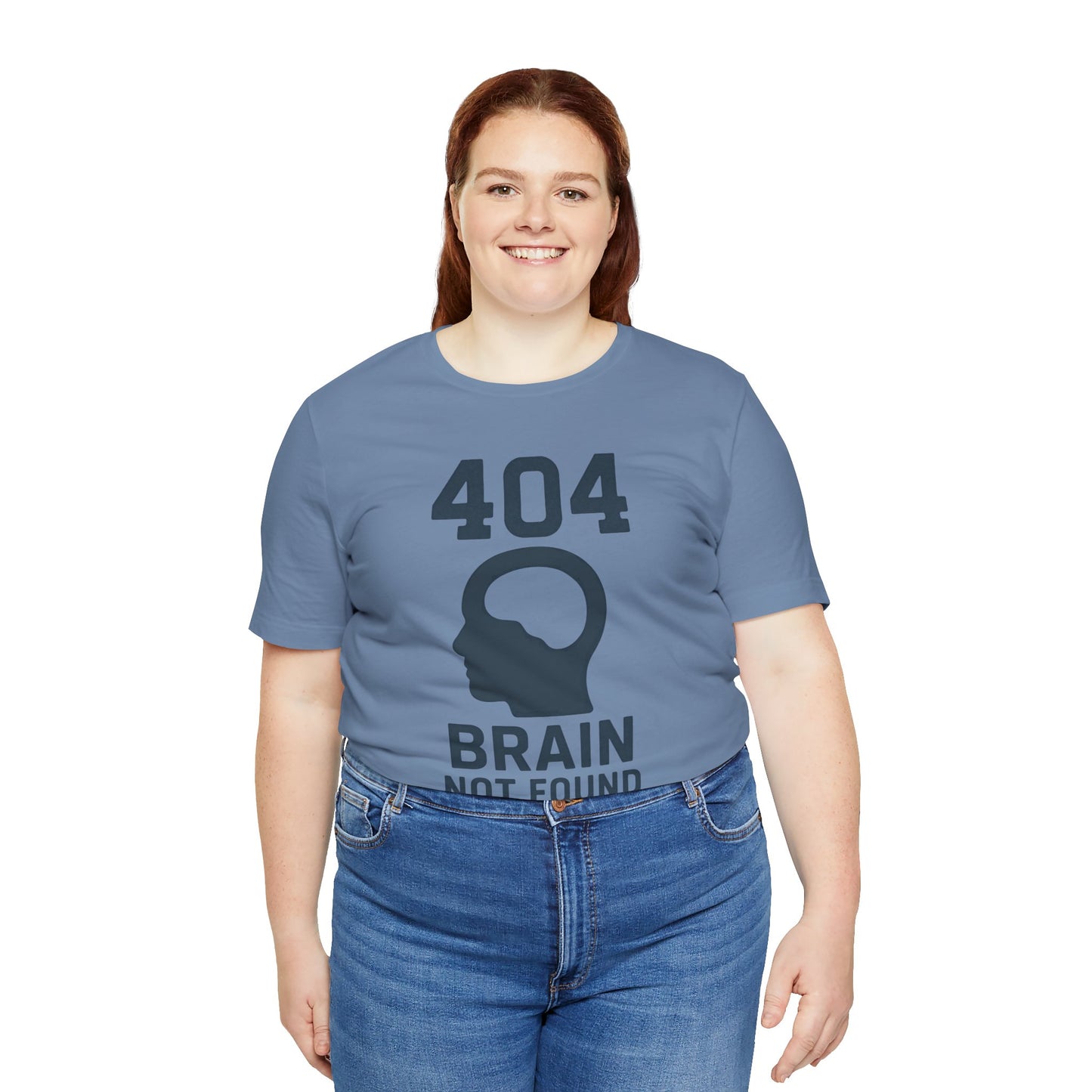 404 Brain Not Found T-Shirt – Techie Humor for Nerds & Geeks