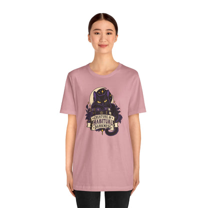 Creature of Habitual Darkness T-Shirt – Black Cat Goth Tee