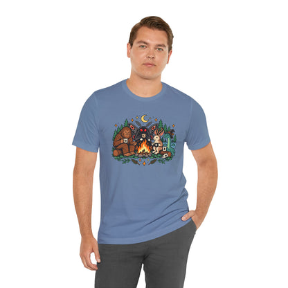 Cryptid Campfire T-Shirt – Bigfoot, Mothman & Nessie Tee