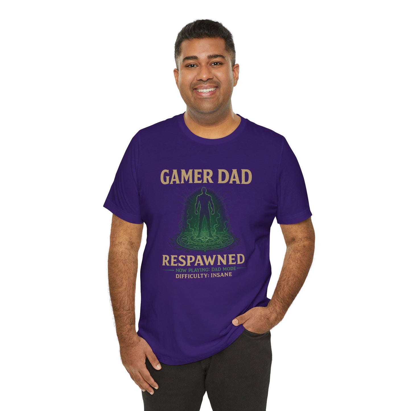 Gamer Dad Respawned T-Shirt – Funny New Fatherhood Gaming Tee