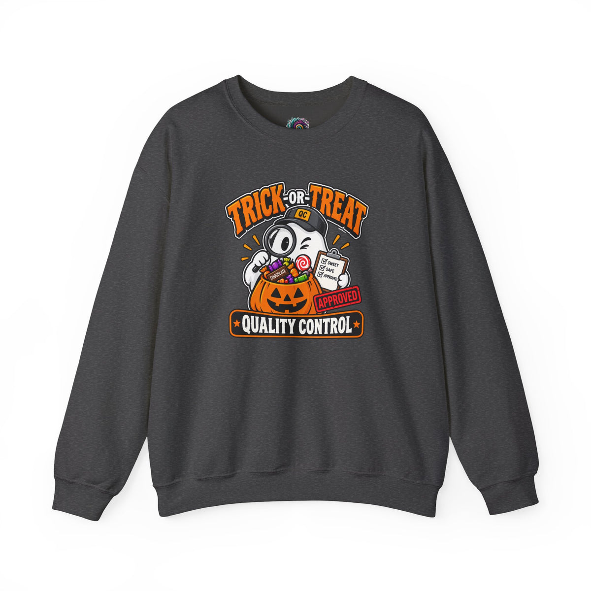 Trick-or-Treat Quality Control Sweatshirt – Funny Halloween Cozy Top