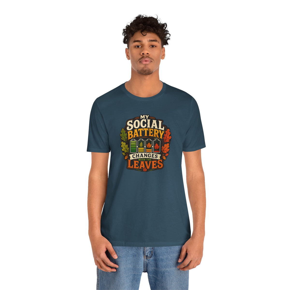 My Social Battery Changes With the Leaves T-Shirt – Funny Fall Tee