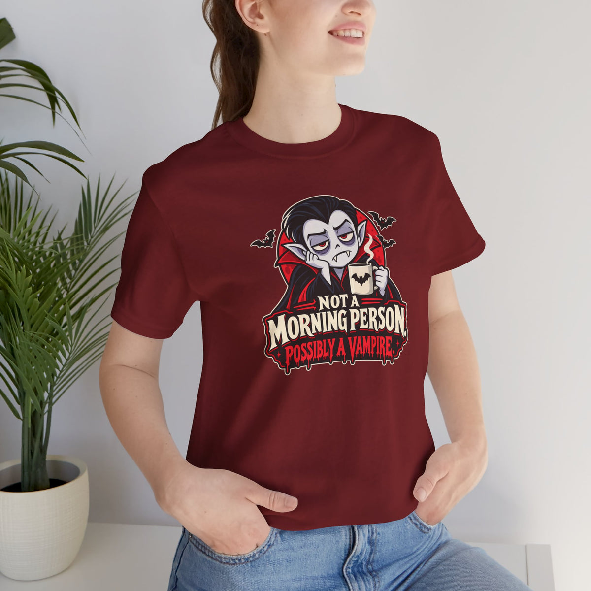 Not a Morning Person Possibly a Vampire T-Shirt – Funny Halloween Tee