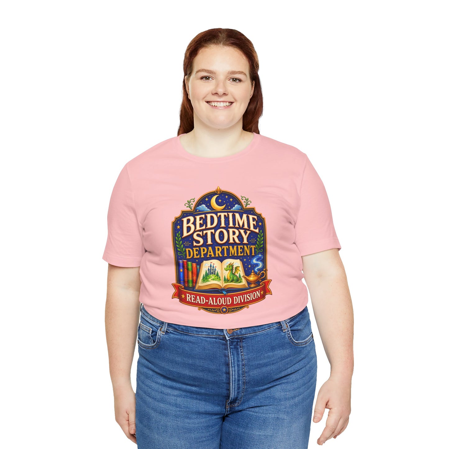 Bedtime Story Department T-Shirt – Read-Aloud Parent Tee