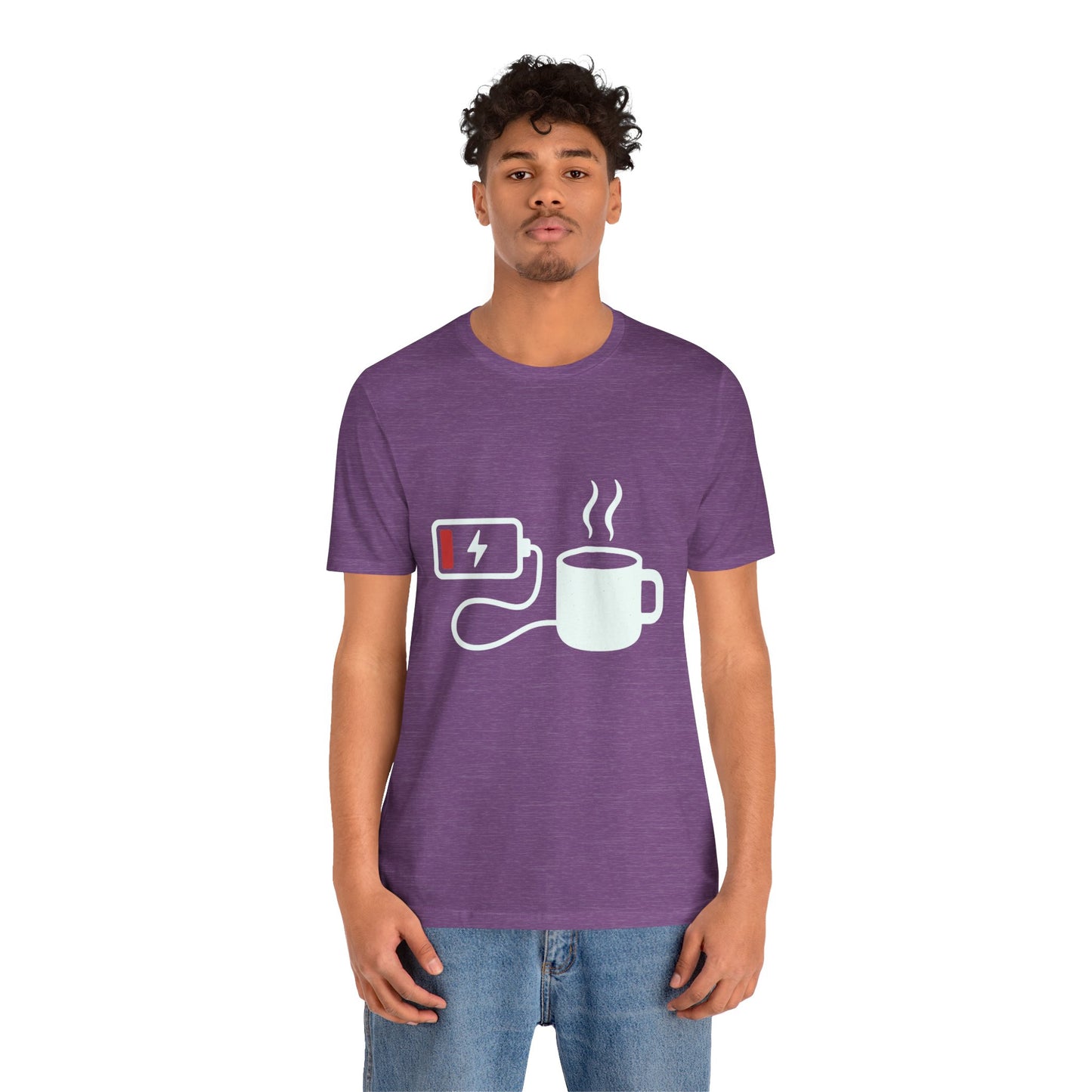Low Battery Need Coffee Tee – Funny Caffeine Graphic T-Shirt